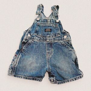 vintage Blue denim OshKosh kids baby overalls 12 months